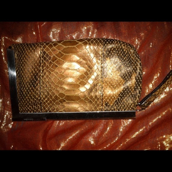Calvin Klein Handbags - Vintage Calvin Klein Small Leather Clutch Wristlet